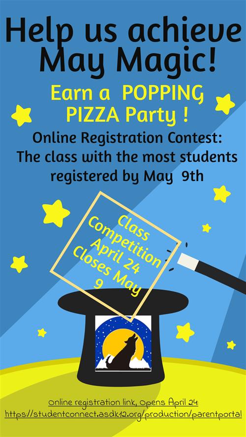  The class with the most students registered by May 9, 2025 earns a popping pizza party!